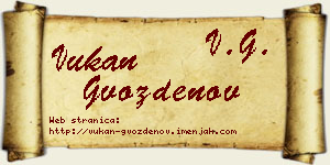 Vukan Gvozdenov vizit kartica
